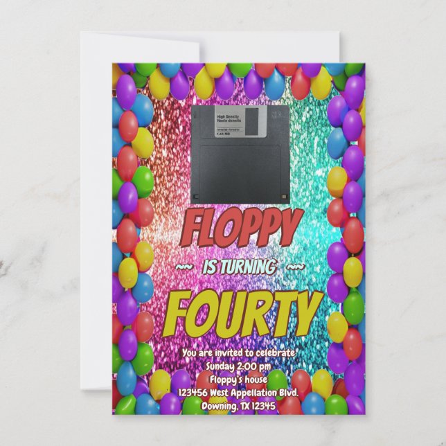 80's Retro Birthday Mixtape Throwback Party Invite (Front)