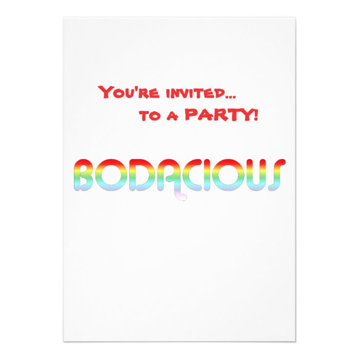 80s Retro Bodacious Custom Invitations