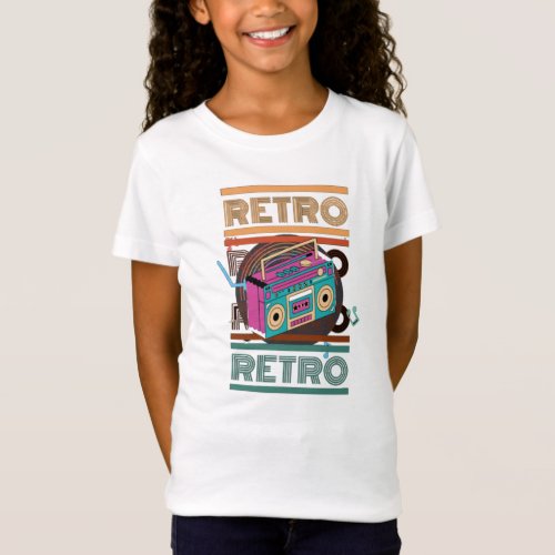 80s retro boombox T_Shirt