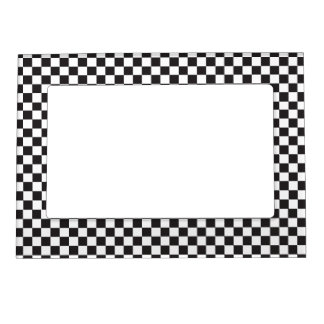 80's Retro Checkerboard Picture Frame Magnet