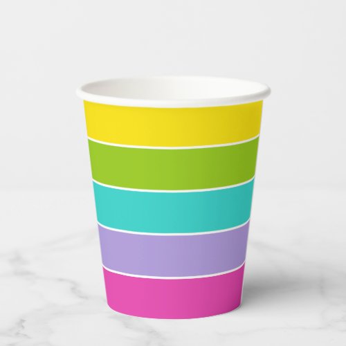 80s Retro Colorful Stripe Paper Cups