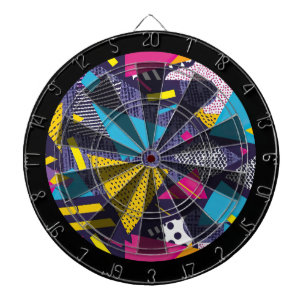 80s Retro Colorful Texture Dart Board