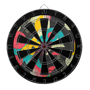 80s Retro Colorful Texture Dart Board