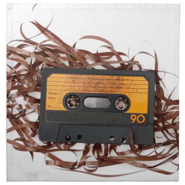 80's Retro Design - Audio Cassette Tape Napkin (Front)