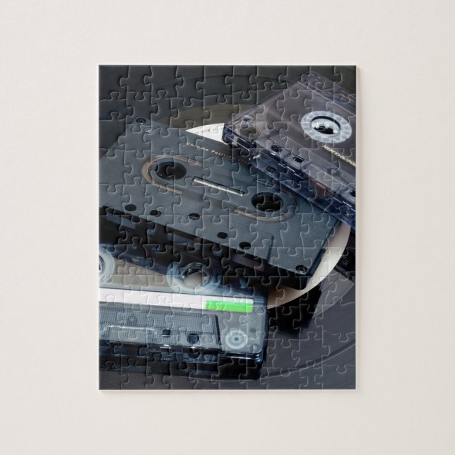80's Retro Design - Audio Cassette Tapes Jigsaw Puzzle (Vertical)