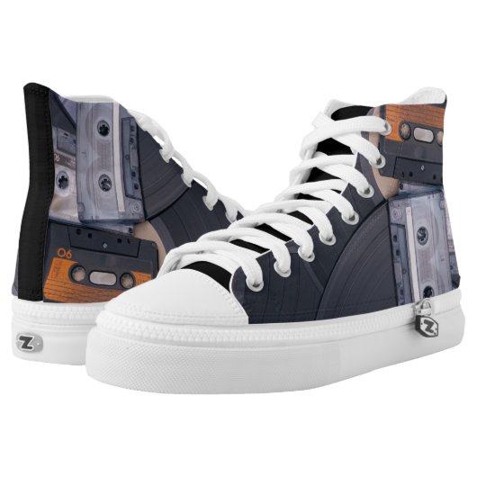 80's Retro Design High-Top Sneakers (Pair)