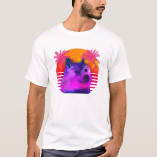 80s Retro Doge Hodl To the Moon T-Shirt