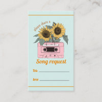80s Retro Music Song Request Enclosure Card