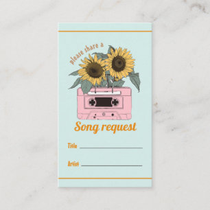 80s Retro Music Song Request Enclosure Card