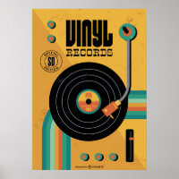 80s Retro Music Vynl Disc
