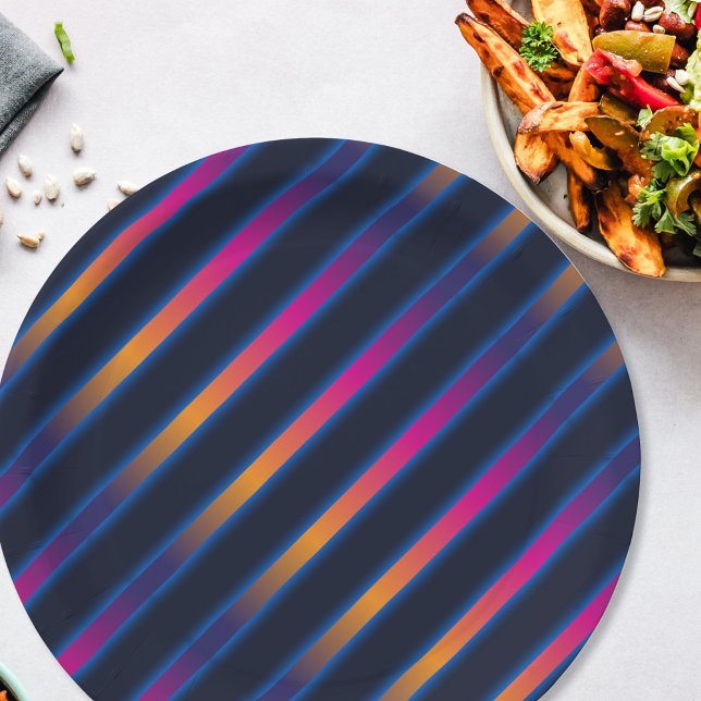 80's Retro Neon Pattern Paper Plates (Creator Uploaded)