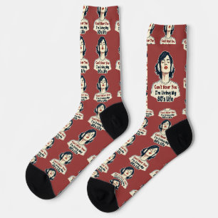 80s Retro Nostalgic Music Lover Throwback Design Socks