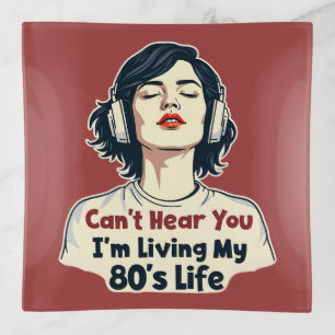 80s Retro Nostalgic Music Lover Throwback Design Trinket Tray