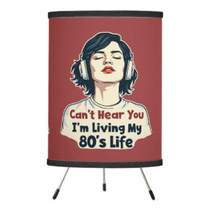 80s Retro Nostalgic Music Lover Throwback Design Tripod Lamp