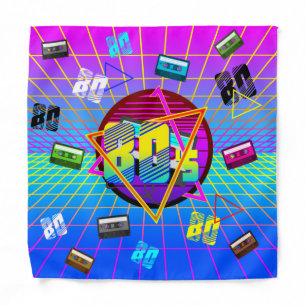 80's RETRO OLD SCHOOL CASSETTE TAPE   Bandana