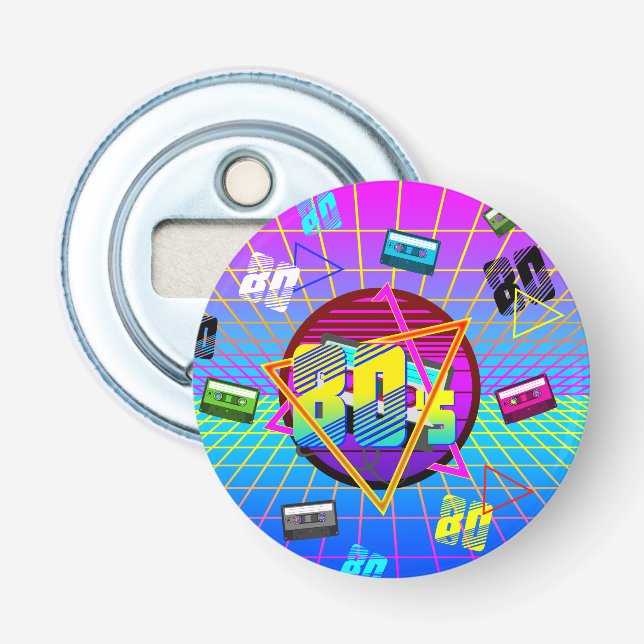 80's RETRO OLD SCHOOL CASSETTE TAPE Bottle Opener (Front)