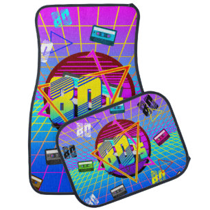 80's RETRO OLD SCHOOL CASSETTE TAPE    Car Floor M Mat