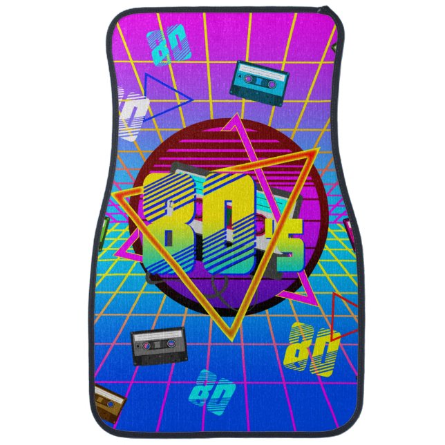 80's RETRO OLD SCHOOL CASSETTE TAPE    Car Floor Mat (Front)
