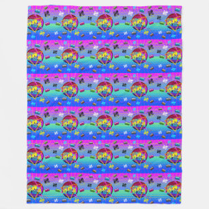 80's RETRO OLD SCHOOL CASSETTE TAPE Fleece Blanket
