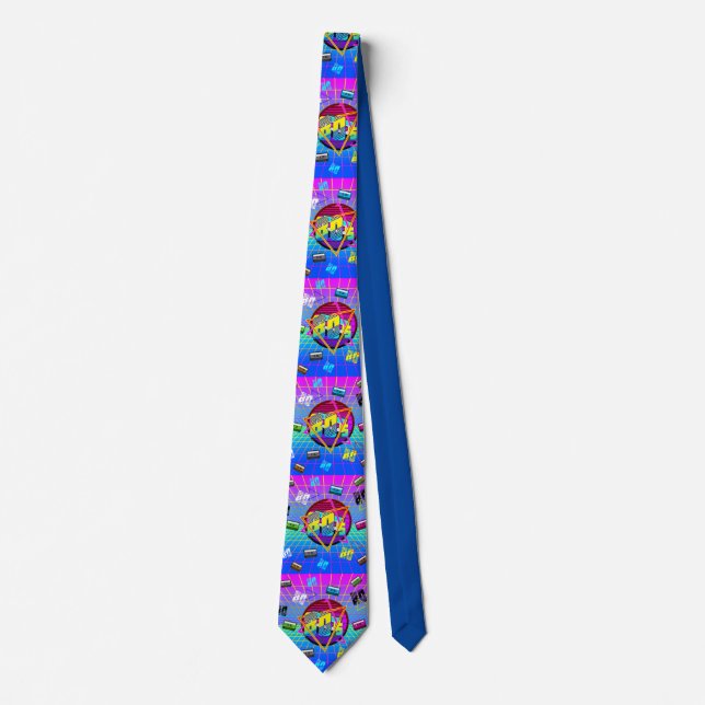 80's RETRO OLD SCHOOL CASSETTE TAPE   Neck Tie (Front)