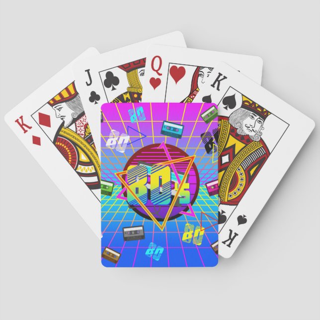 80's RETRO OLD SCHOOL CASSETTE TAPE   Poker Cards (Back)