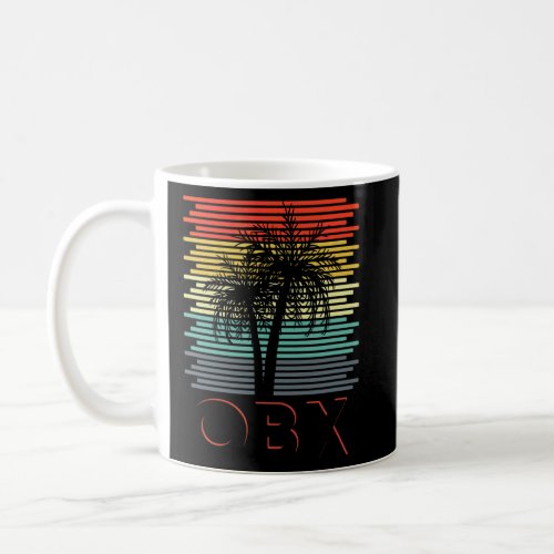 80s Retro Palm North Carolina Beach Obx Outer Bank Coffee Mug
