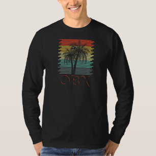 80s Retro Palm North Carolina Beach Obx Outer Bank T-Shirt