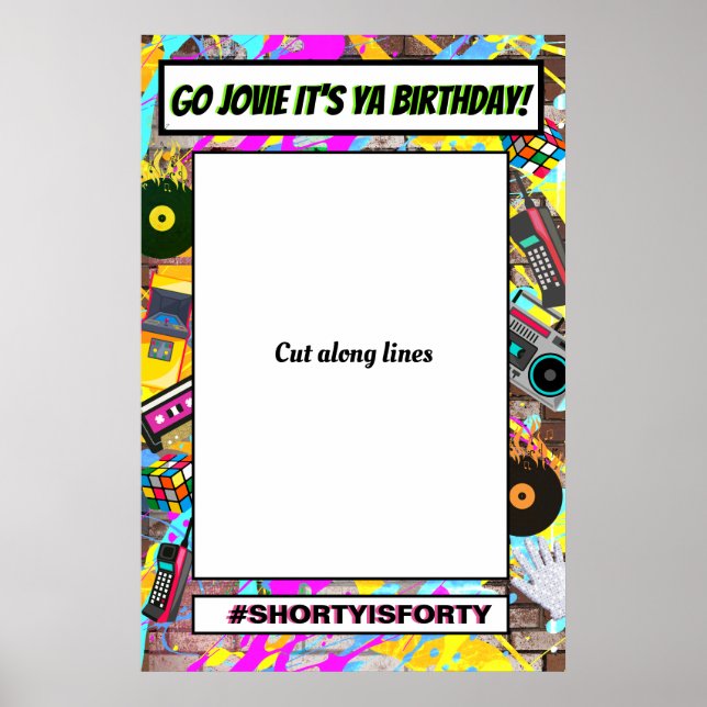80's Retro Photo Booth Frame Prop Poster (Front)