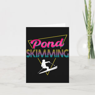 80s retro pond skimming apparel ski pond skimmer  card