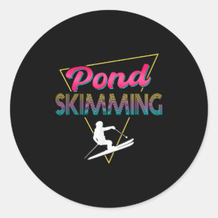 80s Retro Pond Skimming Apparel Ski Pond Skimmer Classic Round Sticker