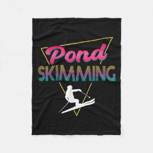 80s Retro Pond Skimming Apparel Ski Pond Skimmer Fleece Blanket