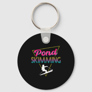 80s retro pond skimming apparel ski pond skimmer keychain