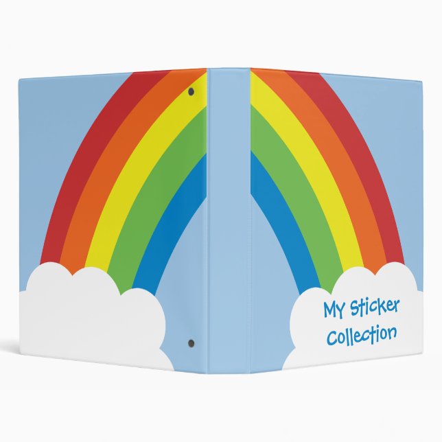 80's Retro Rainbow Avery Binder (Background)