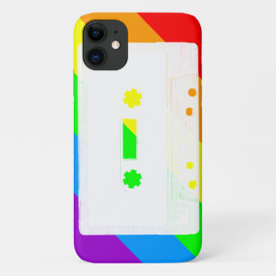 80s RETRO RAINBOW CASSETTE TAPE iPhone 11 Case