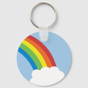 80's Retro Rainbow Keychain