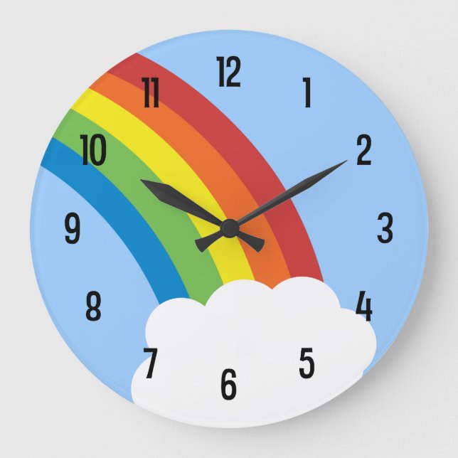 80's Retro Rainbow Wall Clock (Front)