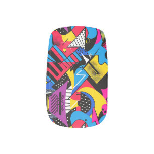 80s Retro Remix Nail Art