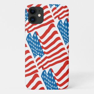 80s Retro Style American Flag USA iPhone 11 Case
