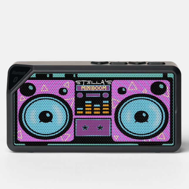 80's Retro Style Boombox Design Bluetooth Speaker (Front)