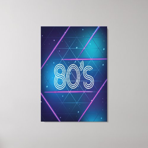 80s Retro Style Canvas Print