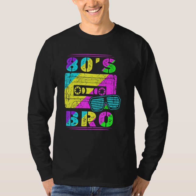 80s Retro Tape Bro Party 80s Dj Party Goer T-Shirt (Front)