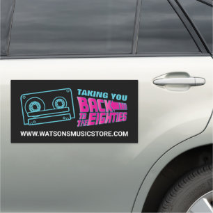 80's Retro Tape, Music Store Car Magnet