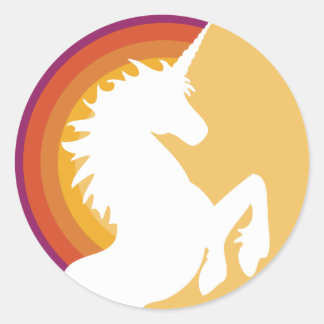 80's Retro Unicorn and Rainbow Stickers