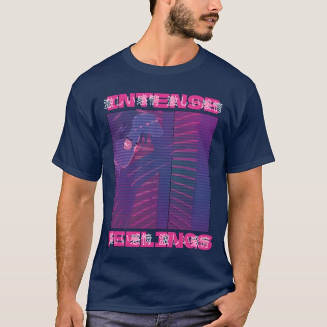 80s Retro Vaporwave Aesthetic Intense Feelings ret T-Shirt (Front)