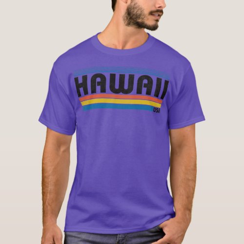 80s Retro Vintage Hawaii USA T_Shirt