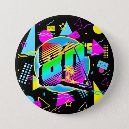 80S RETRO VINTAGE OLD SCHOOL STYLE BUTTON