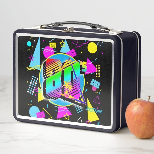 80'S RETRO VINTAGE OLD SCHOOL STYLE METAL LUNCH BOX | Zazzle