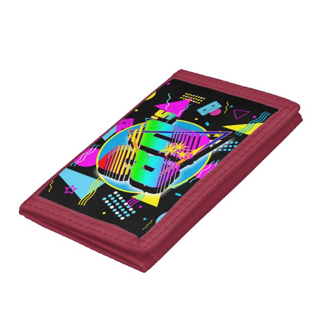 80'S RETRO VINTAGE OLD SCHOOL STYLE TRIFOLD WALLET (Bottom)