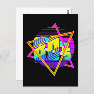 80's Retro Vintage Sunset T-Shirt Postcard