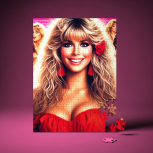 80s Retrowave Woman Jigsaw Puzzle